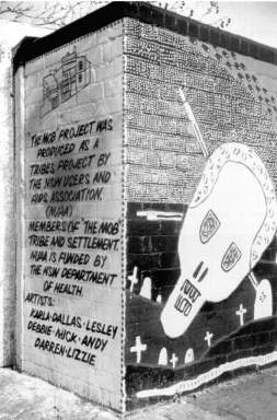 The Mob project. 1998 Mural, Redfern railway station, Sydney